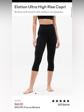 Athleta Black High-Rise Capri Leggings